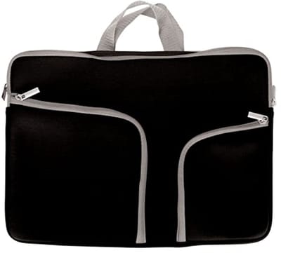 Laptoptas 15 Inch, Lichtgewicht Duurzame Beschermende Laptoptas voor 14 Inch 15 Inch 15,6 Inch voor OS Laptop Pro Laptop van Minder Dan 15,6 Inch, Dubbele Vakken met Ritssluiting voor Studenten(zwart)