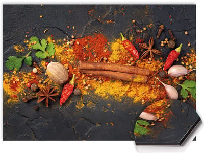 KitchenArt - Spice Canvas Spatscherm - 60x30 cm - Spatscherm Achterwand Keuken - Spatwand Keuken