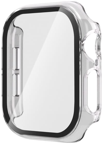 Screenprotector case - geschikt voor Apple Watch 10 / 11 42mm - full cover - hoesje - gehard glas - 42 mm - volledige bescherming - transparant