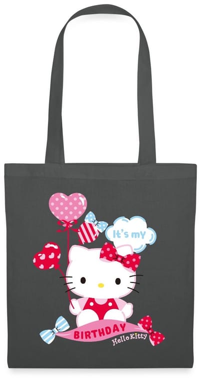 Hello Kitty Met Ballonnen Jarig Ontwerp Tas Van Stof Schoudertas