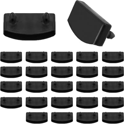 JGS Premium - Set van 24 Zwarte Lattenbodem Accessoires - Kunststof Eindkapjes voor Vervanging van Lattenbodem - 54 mm x 10 mm - Bevestiging voor Bedlatten.