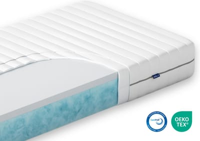 Akkon® NASA Traagschuim Matras 90x180 - 21 cm dik | Traagschuim met Koudschuim - 100 nachten proefslapen