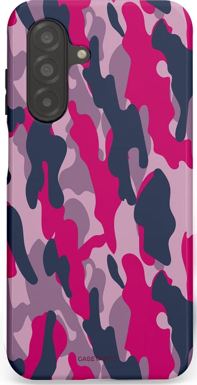 Casetastic hoesje geschikt voor Samsung Galaxy A26 - Dubbellaagse bescherming - Urban Pink Camo - Fashion Case - Lila Roze Donkergrijs Grijs