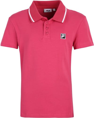 Fila dames-poloshirt met korte mouwen Bernburg in de kleur Carmine