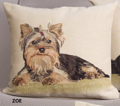 Kussenhoes – luxe gobelinstof – Zoe – Hond – Yorkshire Terrier