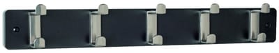 Kapstok – Zwart MDF met 5 RVS-look haken – 55 cm breed – Stevig en modern design