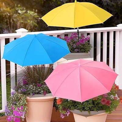 3 Stuks plantenparasols - Buitenplantenparasols - Verstelbare hoogte tuinparasols - Buiten regenbescherming - Geschikt voor potplanten, tuinbedden, bloempotten - Biedt schaduw - Beschermt planten tegen de hete zon