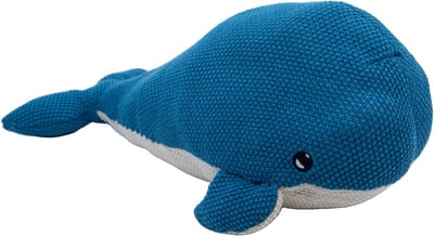 Cute since 1999 - Katoenen knuffel bultrug - Blauwe walvis speelgoed- Baby knuffel - 38cm