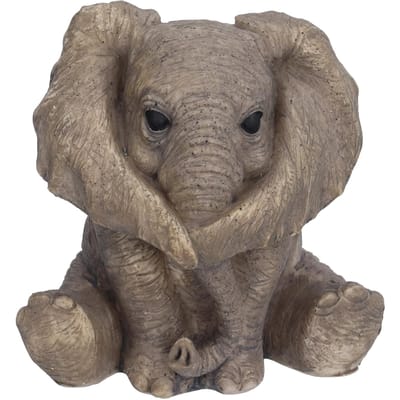 Hars Olifant Beeldje Ambachten Schattig Olifant Ornament Woondecoratie voor Woonkamer Slaapkamer Type 1 gray