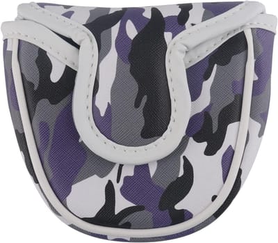 Golf Putter Cover - Hoofd Beschermer - Club Beschermen - Magnetische Sluiting - 16.4 x 12.6 cm - Camouflage Blauw