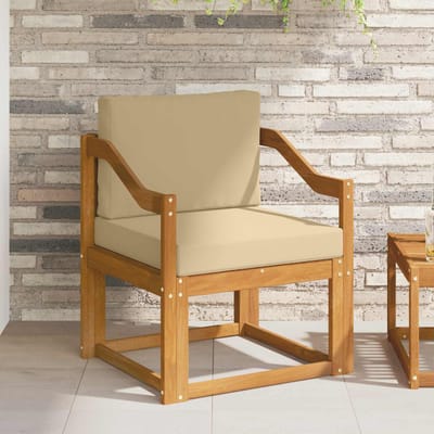 vidaXL - Buitensofa - Massief - Acacia - Hout - en - Polyester - Naturel
