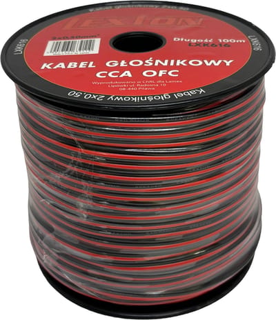 Lexton Luidsprekerkabel 2x0,50 mm² CCA – 100 Meter – Gevlochten, Flexibel