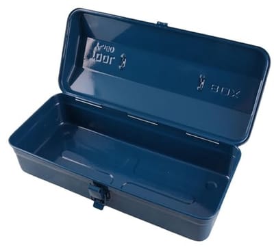 Dailygoods- Gereedschapskist Gloednieuw - Draagbare Gereedschapskist - Multifunctionele Gereedschapskist - IJzeren Opbergdoos - 37x16x11cm / 43x18x11cm - Blauw Schilderen