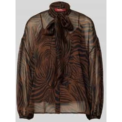 relaxed fit zijden blouse met strik model 'BALLATA'
