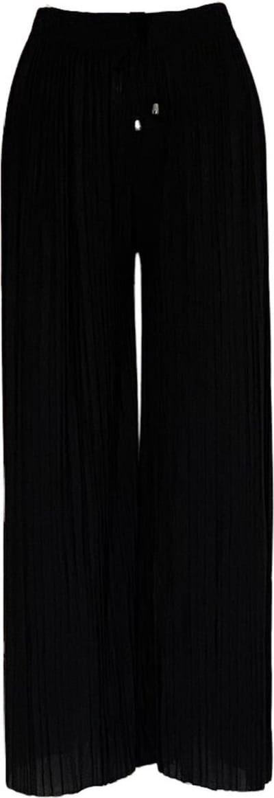 Hoogwaardige Dames Flare Broek / Pants | Flared Pantalon | Zwart - Maat L
