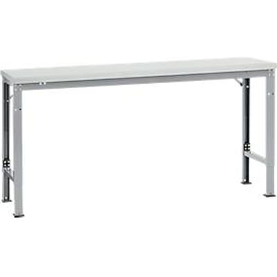 Manuflex basistafel UNIVERSAL Speciaal, 1750 x 800 mm, melamine lichtgrijs, aluminium zilver