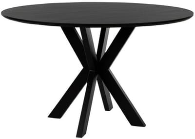 Eettafel Tokio rond Acacia smooth Ø120 cm - Zwart