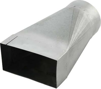 Verloopstuk 220x80 naar diameter 125 mm tbv instortkanaal