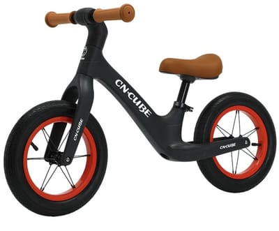 loopfiets voor kinderen - 12 INCH - Verstelbare zadel - Rubberen handvaten - Luchtbanden - 1 tot 5 jaar - Goede kwaliteit en design - Zwart