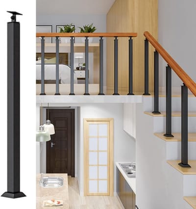 IJzeren Balustrade - Trapleuning Beugel - Veilig Traplopen - Verstelbare Hoek - 100kg Draagkracht - Zwart