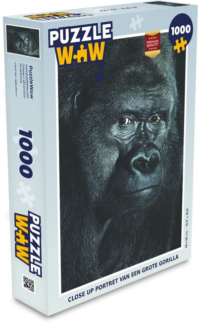Puzzel Close up portret van een grote Gorilla - Legpuzzel - Puzzel 1000 stukjes volwassenen