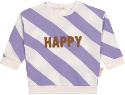 LÄSSIG - kids sweater GOTS Happy milky/lilac