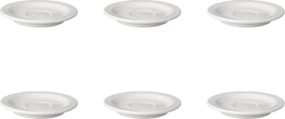 Mammoet - Budgetline - Schotel - Smalle rand - 6 stuks - ø 14 cm - Wit - Porselein - Schoteltjes