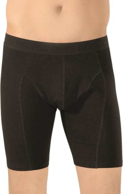 DONEX® Heren Boxershorts – 2 Stuks – Lange Pijpen – Zwart – 92% Katoen – Maat L