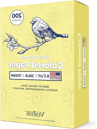 Gekleurd Kopieerpapier - Printerpapier Vellen - Documenten Opvallen - Hoogwaardig Glad Papier - 200 Vellen - Kanariegeel