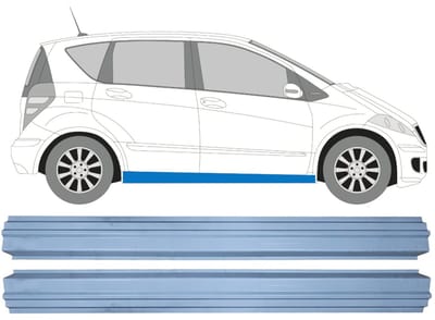 Reparatie dorpel voor Mercedes A-Class W169 2004-2012 / Links = Rechts / Set