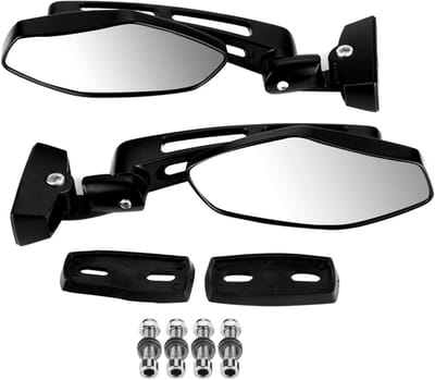 Set van 2 Racing Achteruitkijkspiegels voor Motoren met Schokbestendig Tempered Glas, Geschikt voor CBR 600 F3 F4i 900 929 954 1000 RR, Verbeterde Zichtbaarheid en Veiligheid