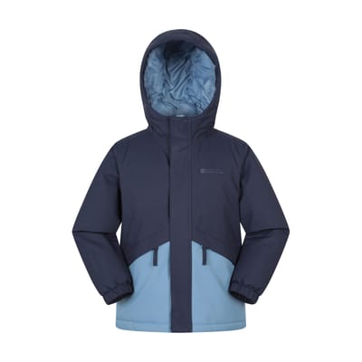 Mountain Warehouse Cyclone Waterdichte Gewatteerde Jas voor Kinderen/Kinderen (Marine)