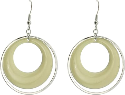 Behave - Ronde oorhangers met beige accenten - Tijdloos voor werkdag