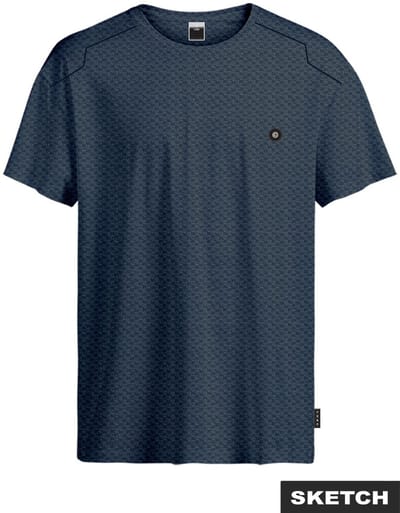 Jack & Jones T-shirt Jcopuffer Tee Ss Crew Neck Smu 12267072 Orion Blue/structure Mannen Maat - XL