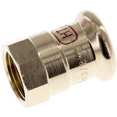 Perskoppeling - 15mm Persmof & Rp 3/8'' - Koperlegering