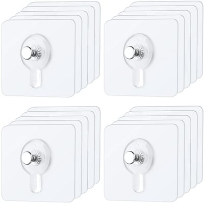 Dailygoods- Fotohaken 20 stuks - Zelfklevend - Transparant - Voor foto's/posters - Decoratieve schilderijen - Maximaal gewicht 5 kg - Hanghaken