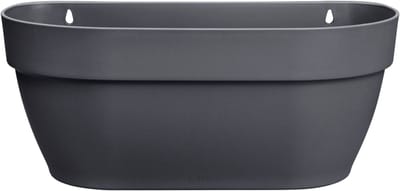 Elho Vibia Campana Wall Basket 35 - Wand Bloempot voor Buiten - 100% Gerecycled Plastic - Ø 35.0 x H 14.8 cm - Antraciet