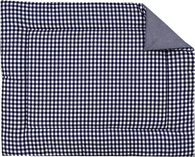 BINK Bedding Boxkleed BB ruit marine (tweeling) 71 x 122 cm - boerenbont blauw