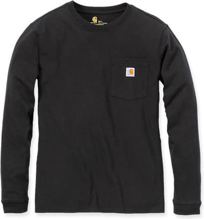 Carhartt 103244 Workwear Pocket Longsleeve T-Shirt - Original Fit - Black - S