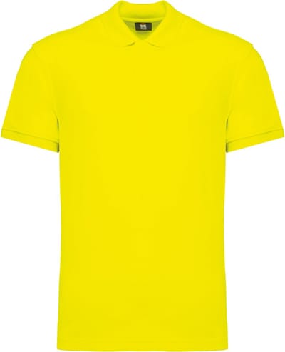 WK. Designed To Work Duurzame uniseks polo katoen/polyester WK208 - Fluorescent Yellow - L