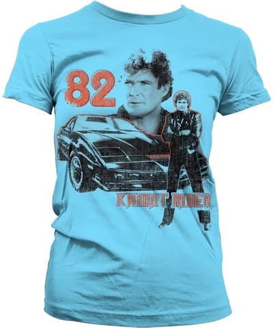 Knight Rider - 1982 Ladies Tshirt - L - Blauw