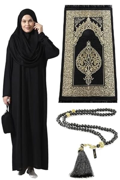 Lange Mouwen Islamitische Gebedsjurk met Kralen voor Vrouwen