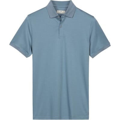 Thomas Maine Polo Soft Liquid Cotton Short Sleeve Midden Blauw / male