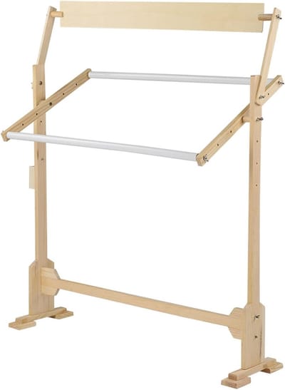 Grote verstelbare borduurstandaard van hout voor kruissteek, draaibare borduurstand met frame, ideaal voor borduren en handwerk