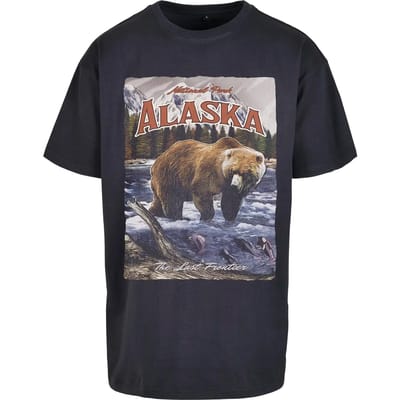 Mister Tee - Alaska Vintage Oversize Heren T-shirt - XS - Blauw