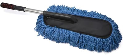 Autoborstel Stoffer - Microfiber Duster - Auto Reinigen - Uitschuifbaar Handvat - 73 cm - Blauw