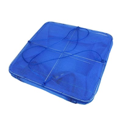 Séchoir suspendu pliable à 4 niveaux Filet à mailles Ouverture zippée Filet en maille Bleu blue