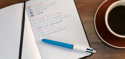 Bic 4 Colours Original Fine, balpen, 0,30 mm, 4 klassieke inktkleuren, oranje, met EAN code - 1 stuk