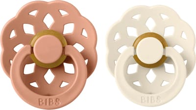 Bibs Boheme - Fopspeen - Maat 1 - Peach & Ivory - 2 stuks - 0-6 mnd