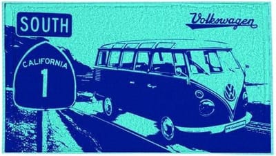 BRISA VW Collection - Volkswagen T1 Bulli Bus grote, stijlvolle en zachte strandlaken voor in de sauna, geweldig cadeau-idee/VW-fan-souvenir